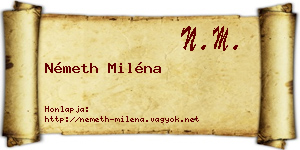 Németh Miléna névjegykártya