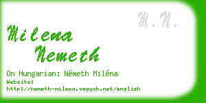 milena nemeth business card